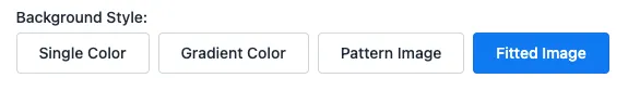 Fitted Image option selected under Background Style