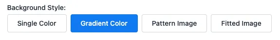 Gradient Color option selected under Background Style