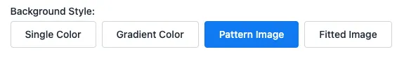 Pattern Image option selected under Background Style