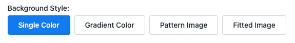 Single Color option selected under Background Style